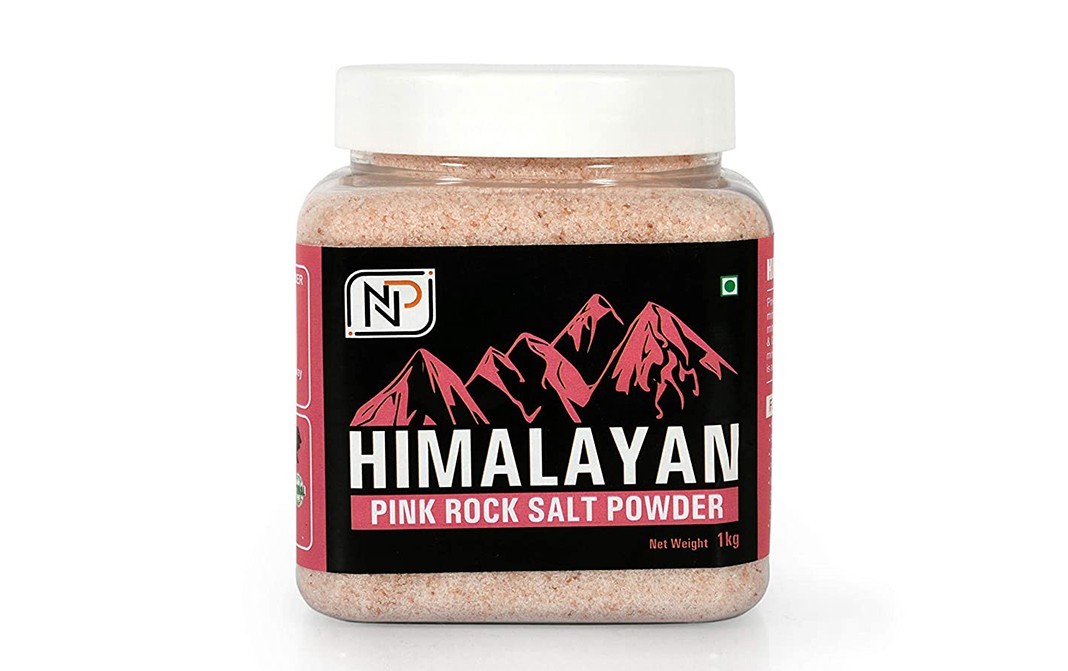 NaturePlatter Himalayan Pink Rock Salt Powder   Plastic Jar  1 kilogram
